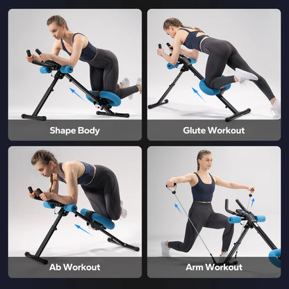 Ab Machine Adjustable Trainer Workout Foldable.