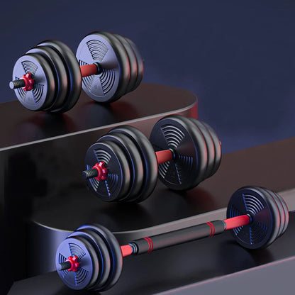 Adjustable Dumbbell to Barbell Set, Anti-Slip Grip.