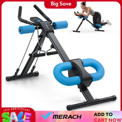 Ab Machine Adjustable Trainer Workout Foldable.