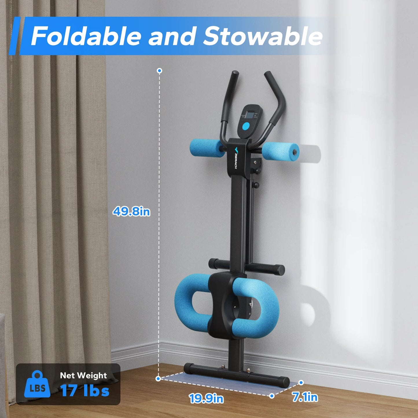 Ab Machine Adjustable Trainer Workout Foldable.