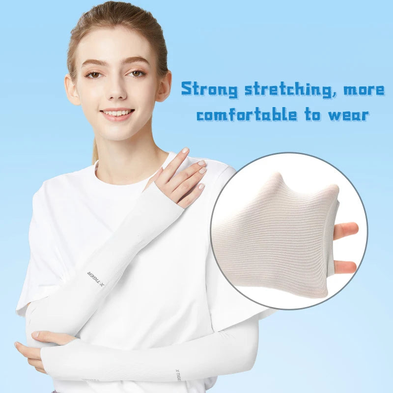 Arm Sleeves Ice Fabric  Anti-UV Sunscreen Men & Women.