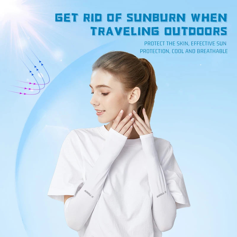 Arm Sleeves Ice Fabric  Anti-UV Sunscreen Men & Women.