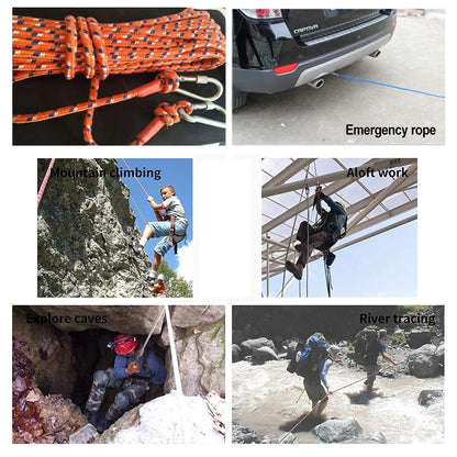 Climbing Rope 10m/50m  Emergency Rope Wear Resistant.