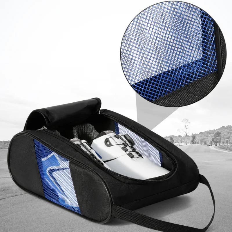 Portable Mini Golf Shoe Bag Nylon Carrier.