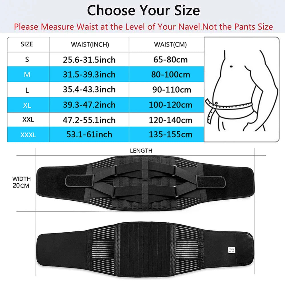 Double Pull Back Lumbar Support Belt Waist.