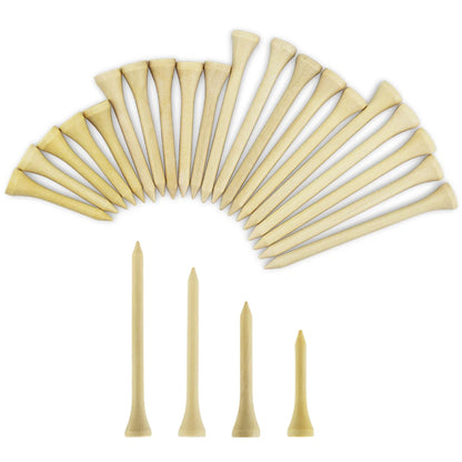 100 Pcs Golf Tees 4 Sizes Wooden Bamboo.