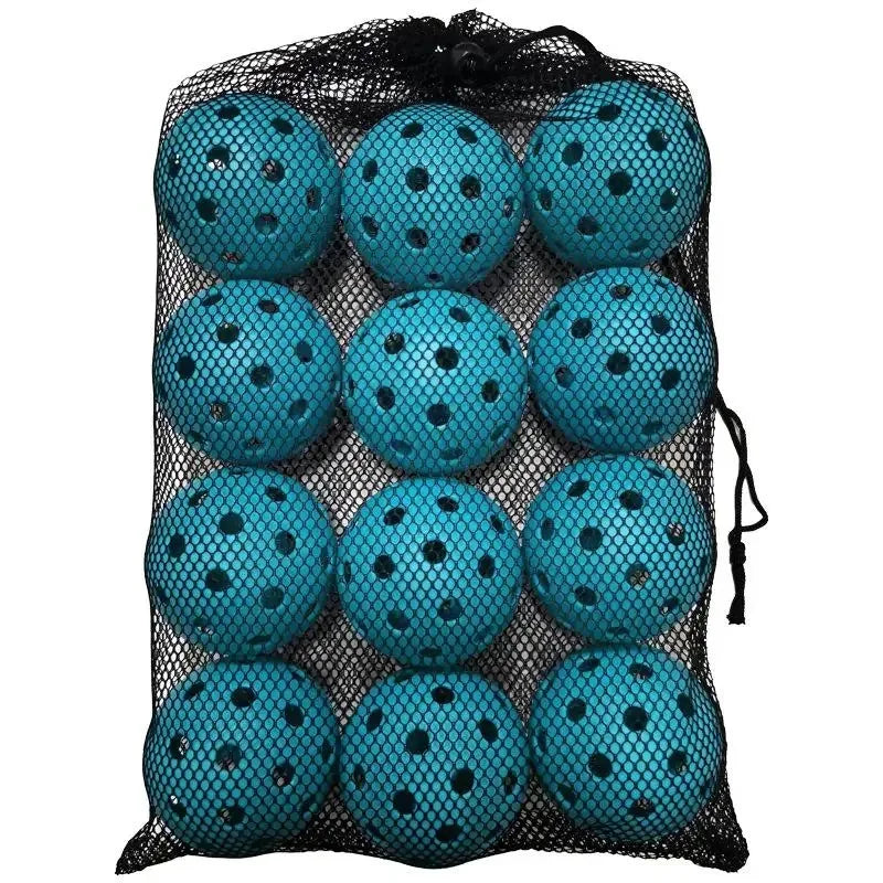 12pcs Pickleball Durable 40 Holes Outdoor Pickleballs.