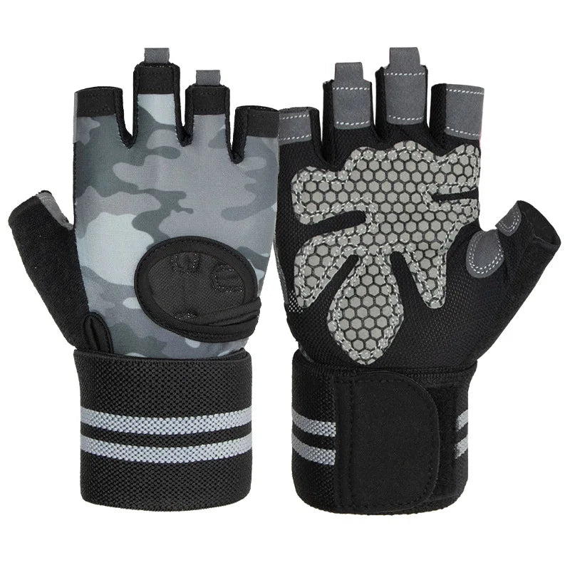 Anti Slip Shock Breathable Half Finger Gloves.