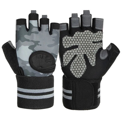 Anti Slip Shock Breathable Half Finger Gloves.