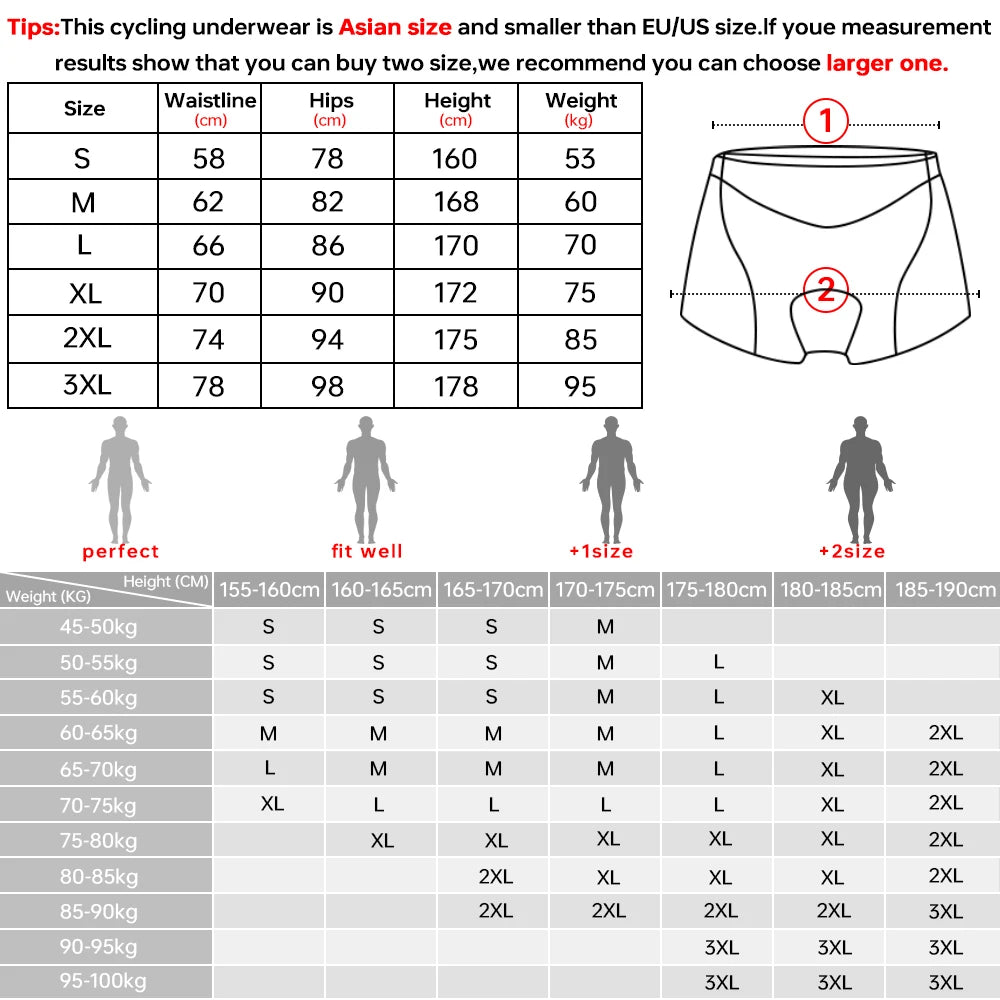 Cushioned Men's Cycling Shorts with 5D Gel