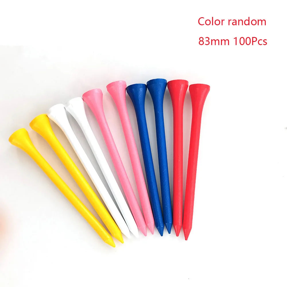 100 Pcs Golf Tees 4 Sizes Wooden Bamboo.