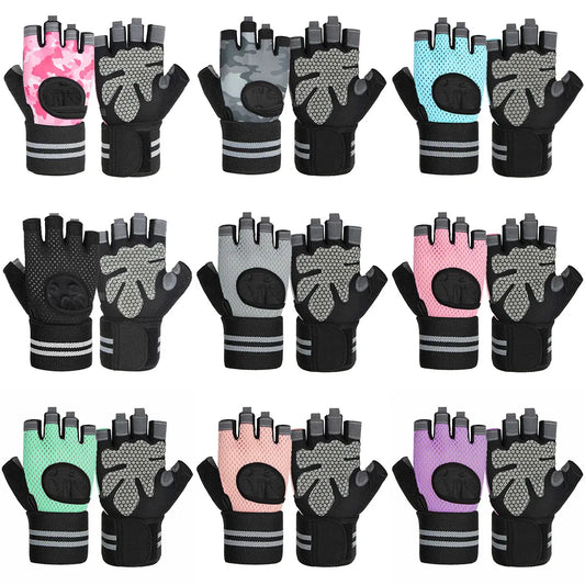 Anti Slip Shock Breathable Half Finger Gloves.