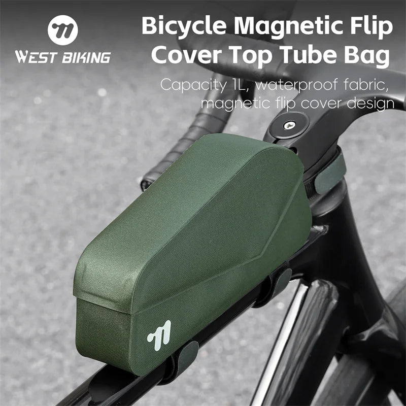 Waterproof Bicycle Top Tube Bag With Bolt and Belt.
