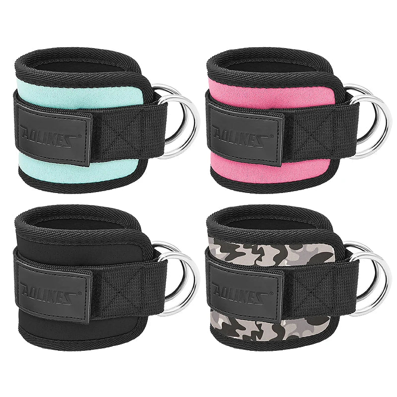 Cable Ankle Straps Double D-Ring Ankle Cuffs.