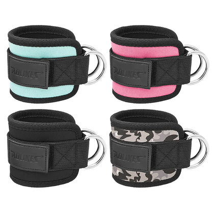 Cable Ankle Straps Double D-Ring Ankle Cuffs.