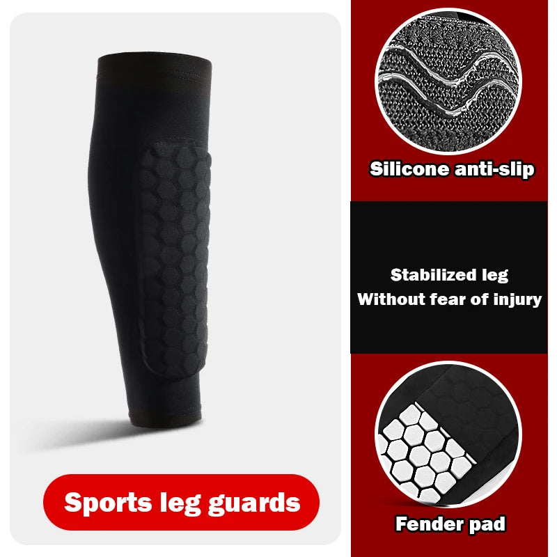 1Pcs Shin Guard Socks Compression Sleeves with Gel coat.