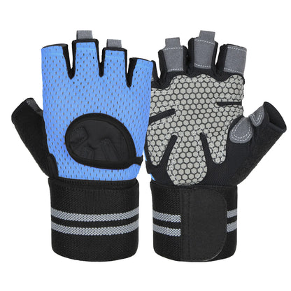 Anti Slip Shock Breathable Half Finger Gloves.
