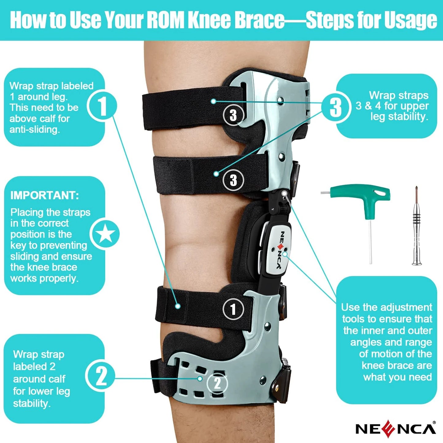 Knee Brace Support for Arthritis Pain.