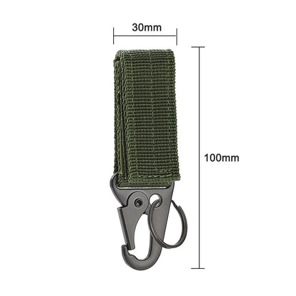 Tactical Hanging Buckle Nylon Webbing Carabiner Belt.