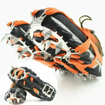1Pair Professional Climbing Crampons 18 Studs Anti-Skid.