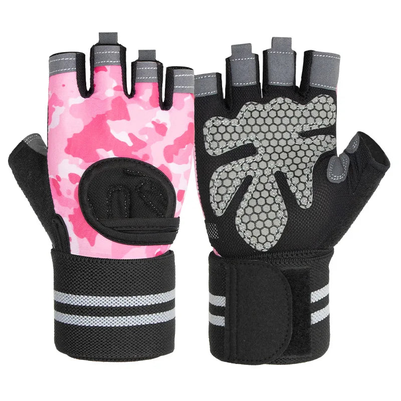 Anti Slip Shock Breathable Half Finger Gloves.