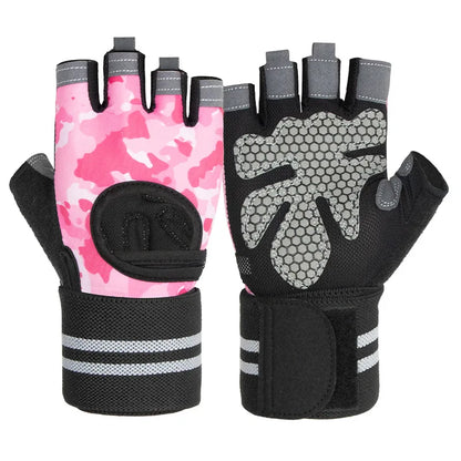 Anti Slip Shock Breathable Half Finger Gloves.