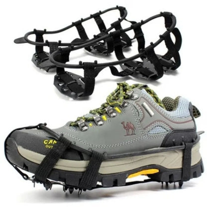 1Pair Professional Climbing Crampons 18 Studs Anti-Skid.