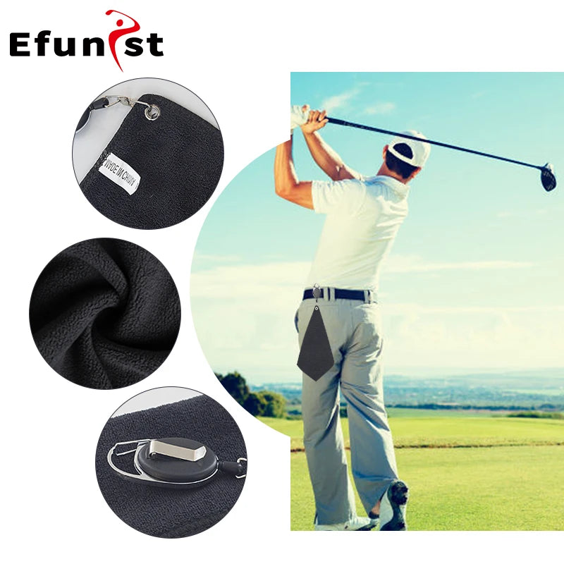 Golf Towel  Cleaning Tools Carabiner Microfiber.