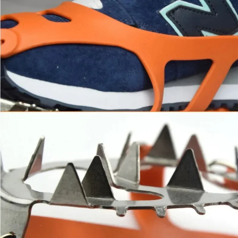 1Pair Professional Climbing Crampons 18 Studs Anti-Skid.
