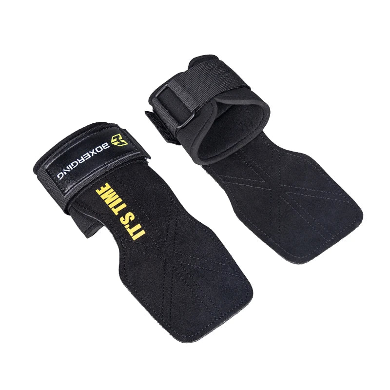 Cowhide Gym Gloves Grips Anti-Skid Weight Belt.