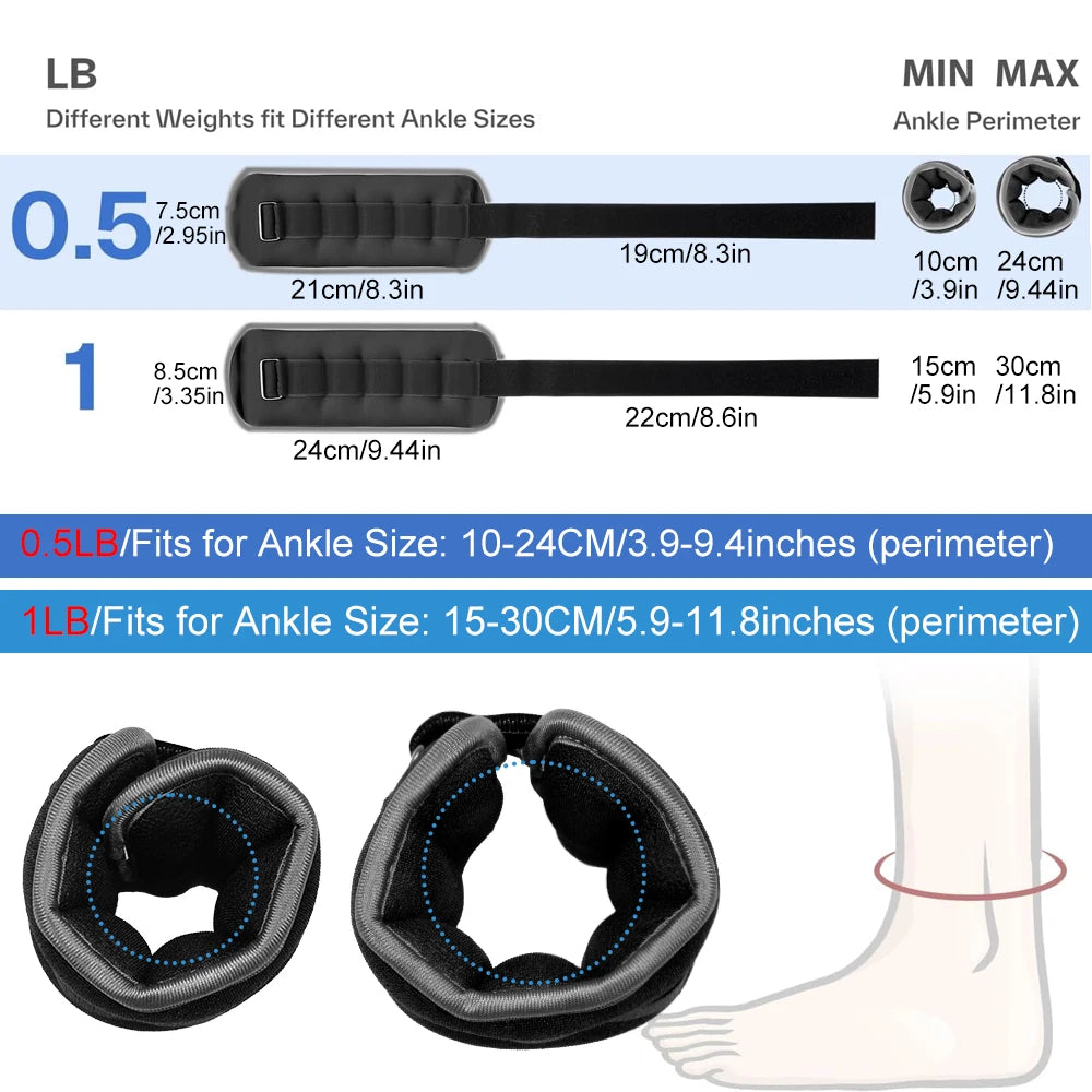 1Pair Ankle & Wrist Weights Women Men.