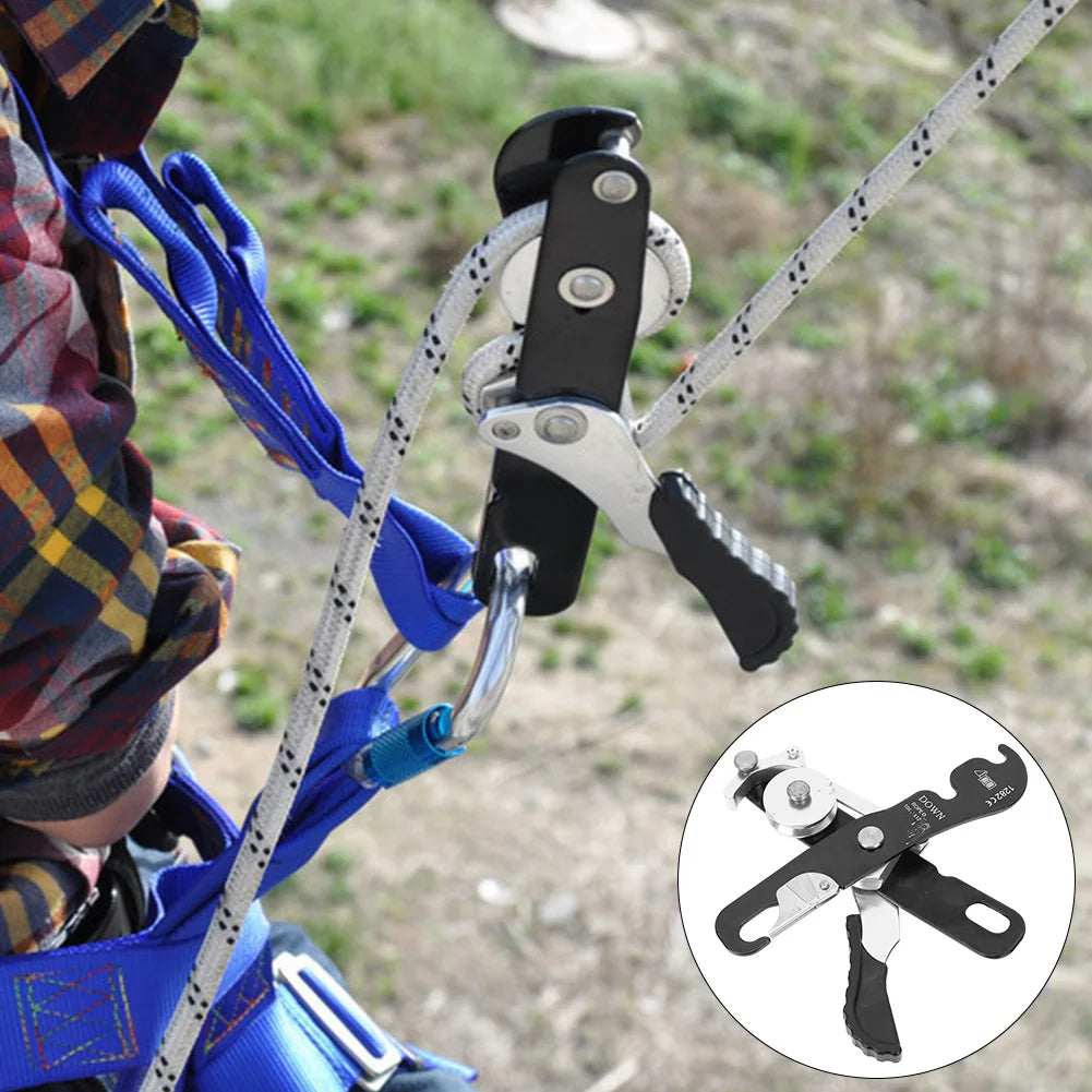 Climbing Descender Self braking Stop Rope Clamp.