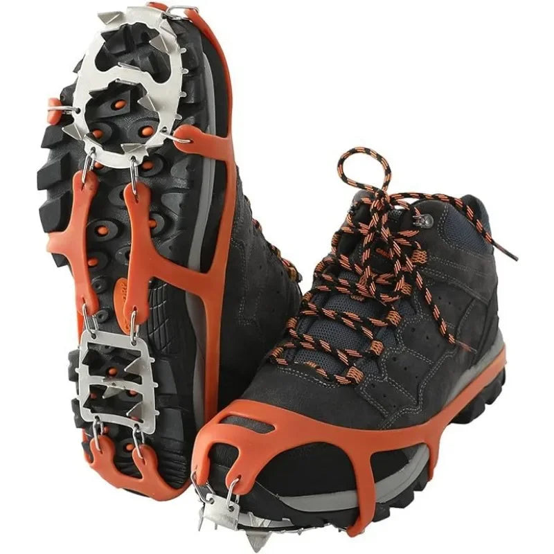1Pair Professional Climbing Crampons 18 Studs Anti-Skid.