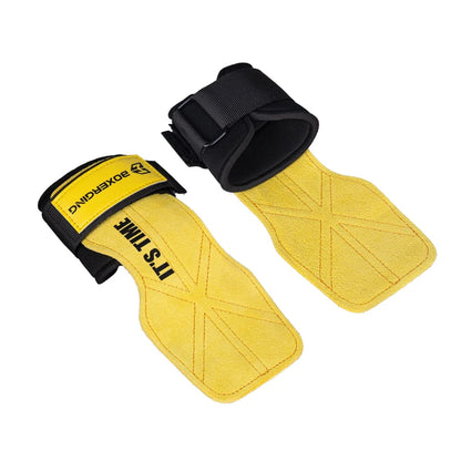 Cowhide Gym Gloves Grips Anti-Skid Weight Belt.