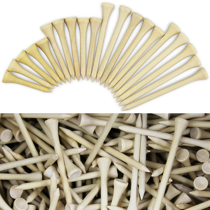 100 Pcs Golf Tees 4 Sizes Wooden Bamboo.