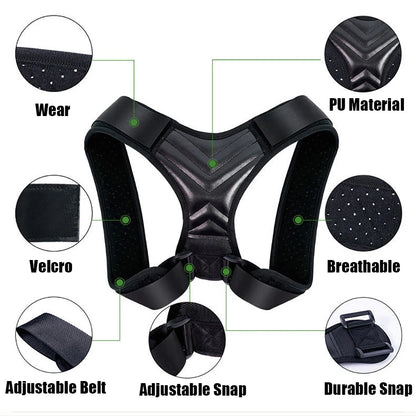 Back Corrector Adjustable Neck Brace Training Equipment.