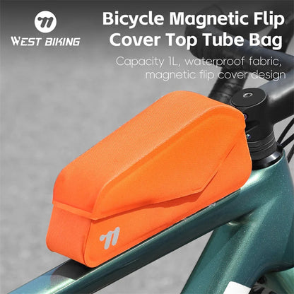 Waterproof Bicycle Top Tube Bag With Bolt and Belt.