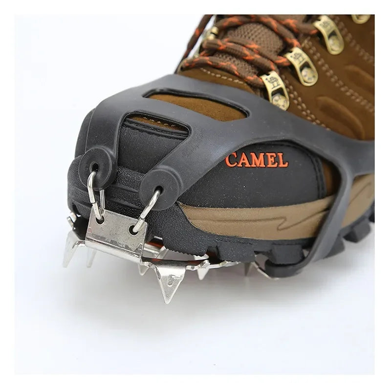 1Pair Professional Climbing Crampons 18 Studs Anti-Skid.