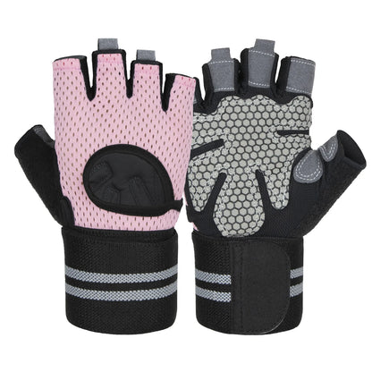 Anti Slip Shock Breathable Half Finger Gloves.