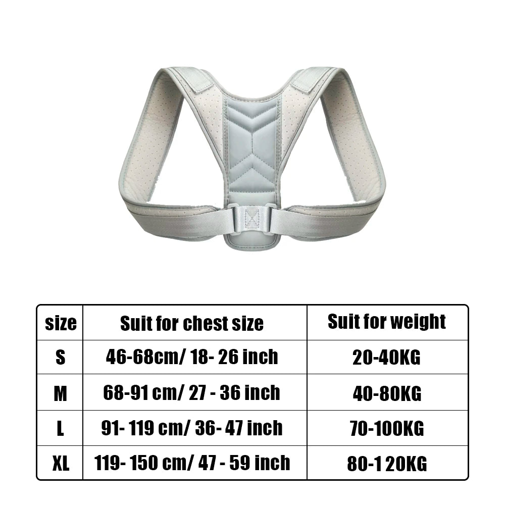 Back Corrector Adjustable Neck Brace Training Equipment.