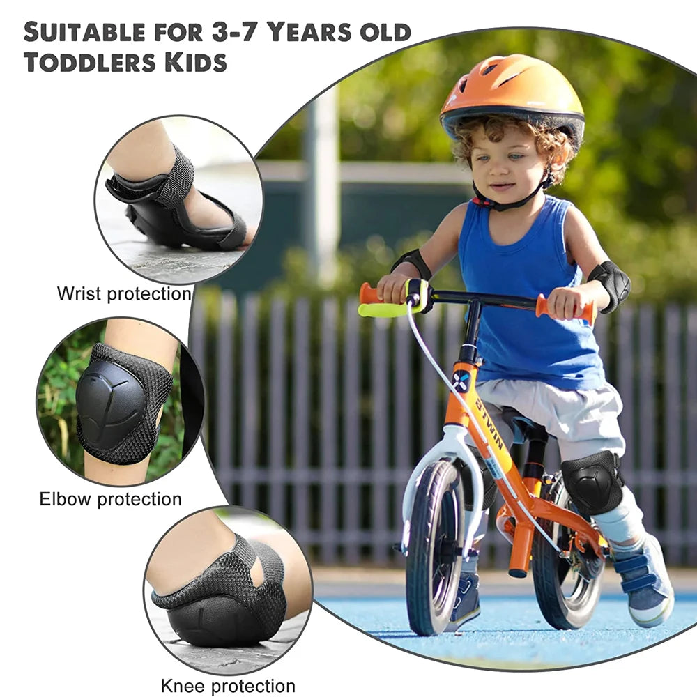 Kids Knee Elbow Pads Protective Gear Age 3-7.