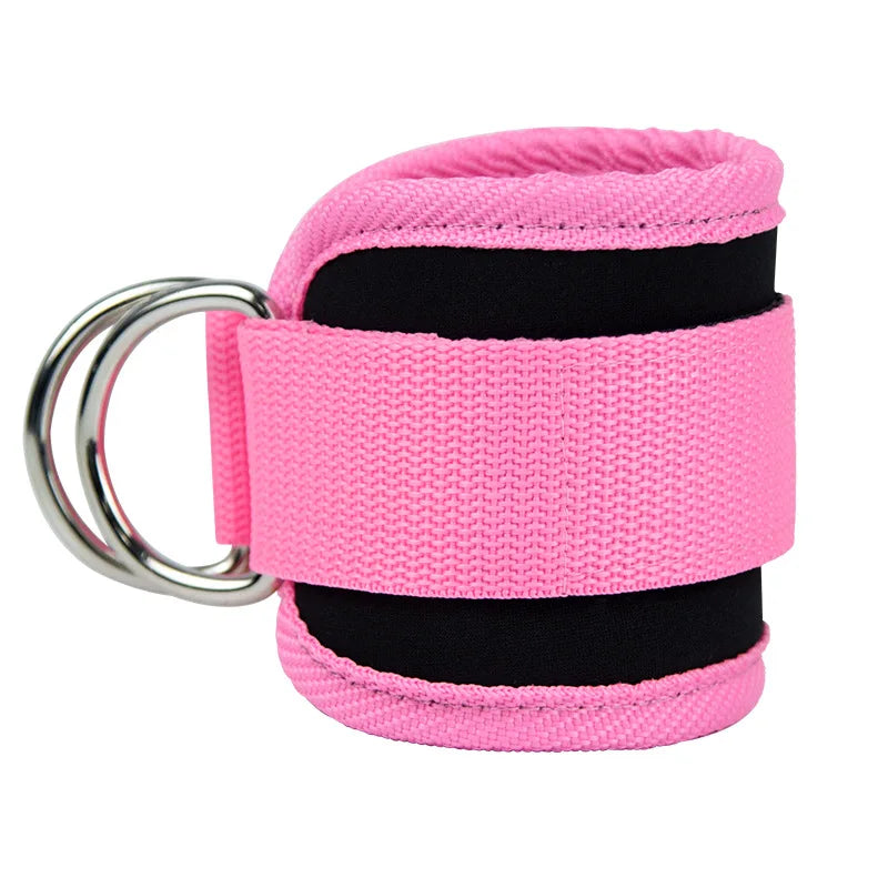 Gym Ankle Straps Double D-Ring Neoprene Padded.