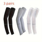 3 Pair of Breathable Sun Protection Sports Sleeves.