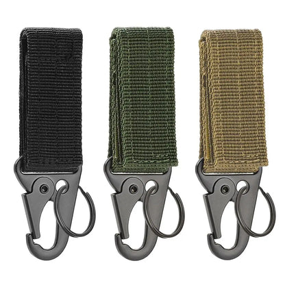 Tactical Hanging Buckle Nylon Webbing Carabiner Belt.