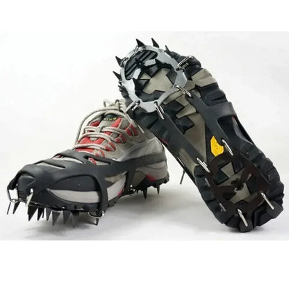 1Pair Professional Climbing Crampons 18 Studs Anti-Skid.
