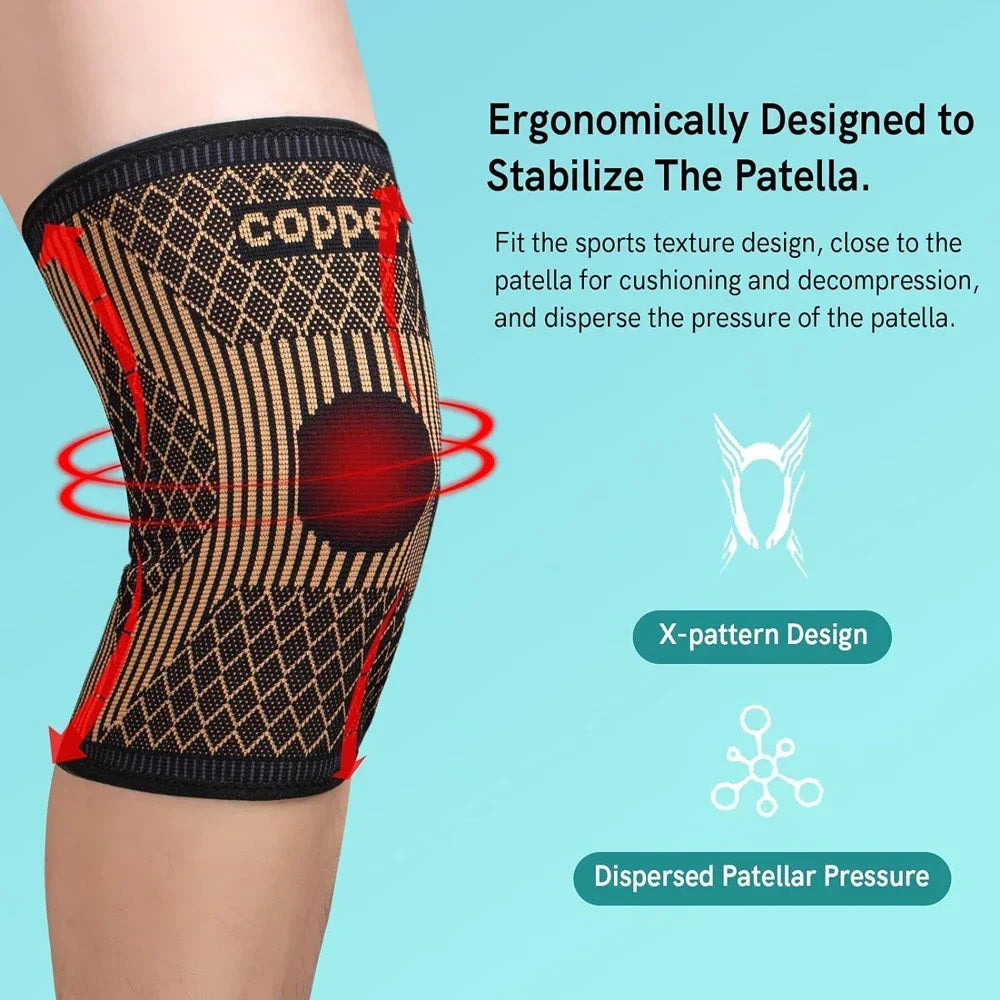 Copper Knee Brace for Arthritis Pain & Support.