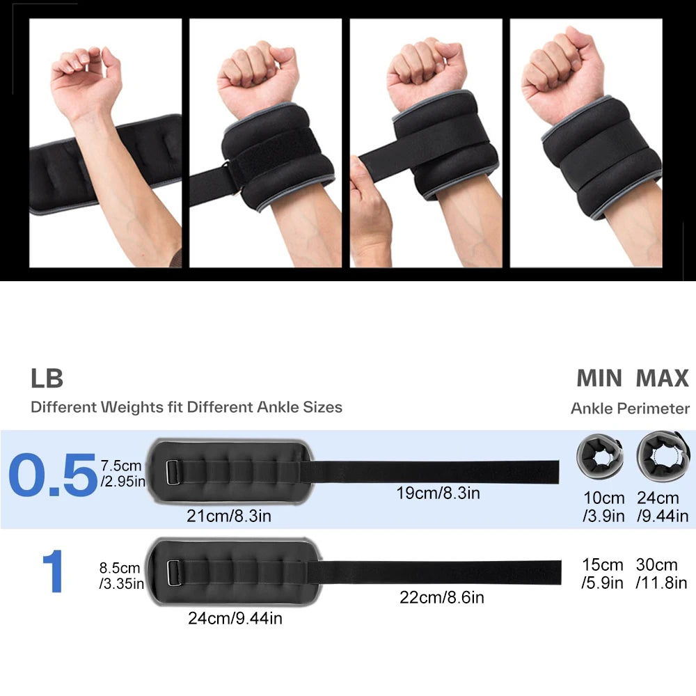 1Pair Ankle & Wrist Weights Women Men.