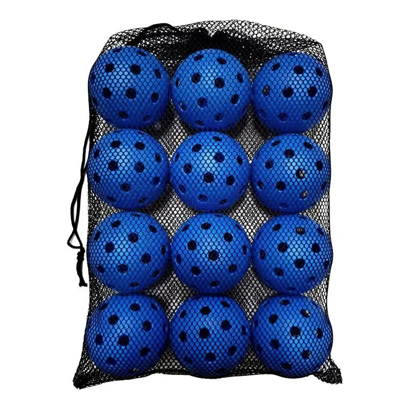 12pcs Pickleball Durable 40 Holes Outdoor Pickleballs.