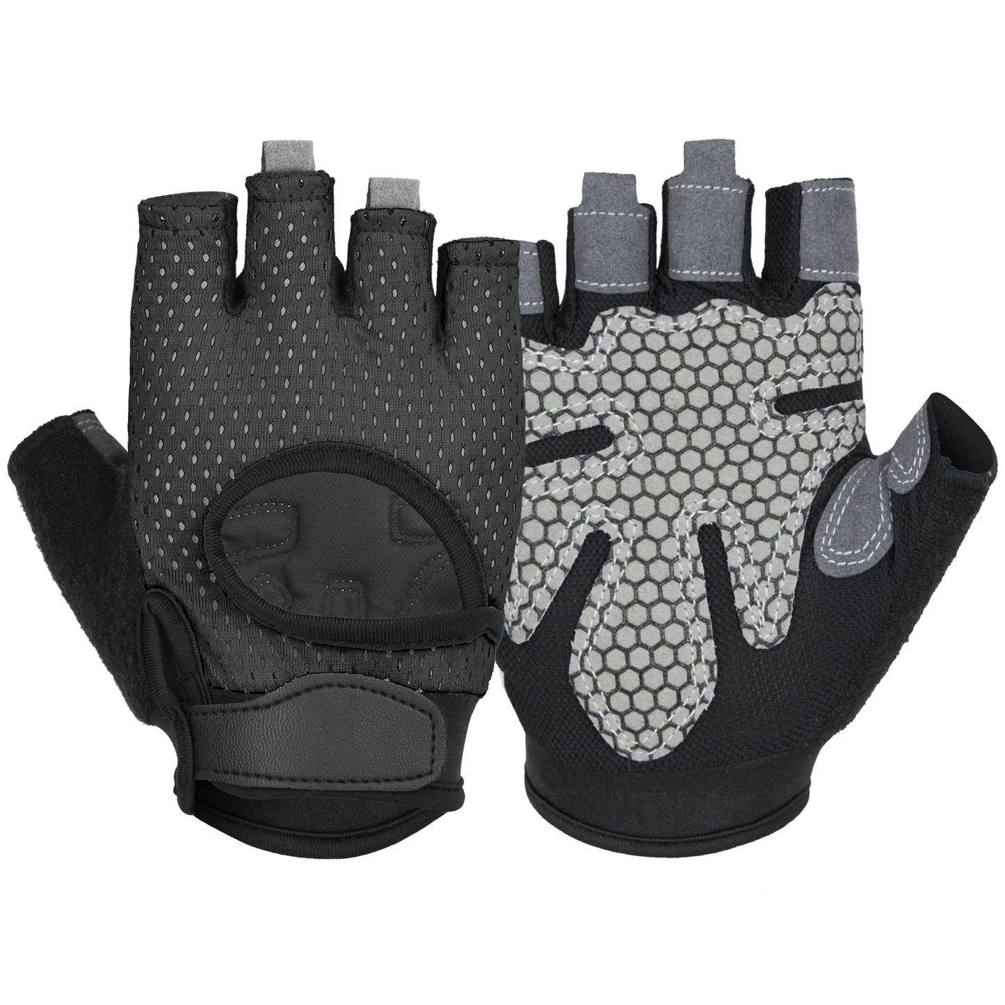 Anti Slip Shock Breathable Half Finger Gloves.