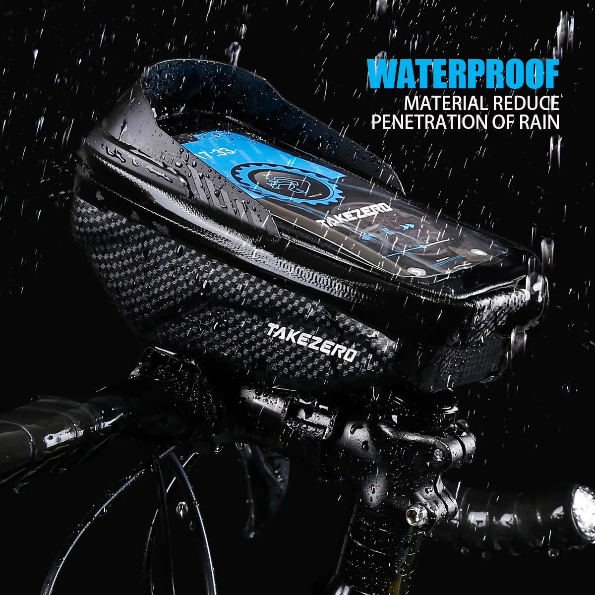 Mountain & Road Bike EVA Hard-Shell Handlebar Bag.